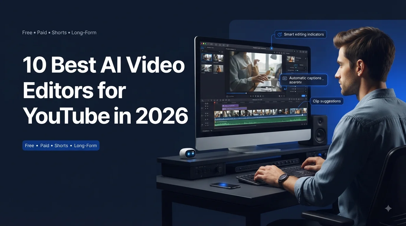 10 best AI video editors for YouTube in 2026 (Free • Paid • Shorts • Long-Form)